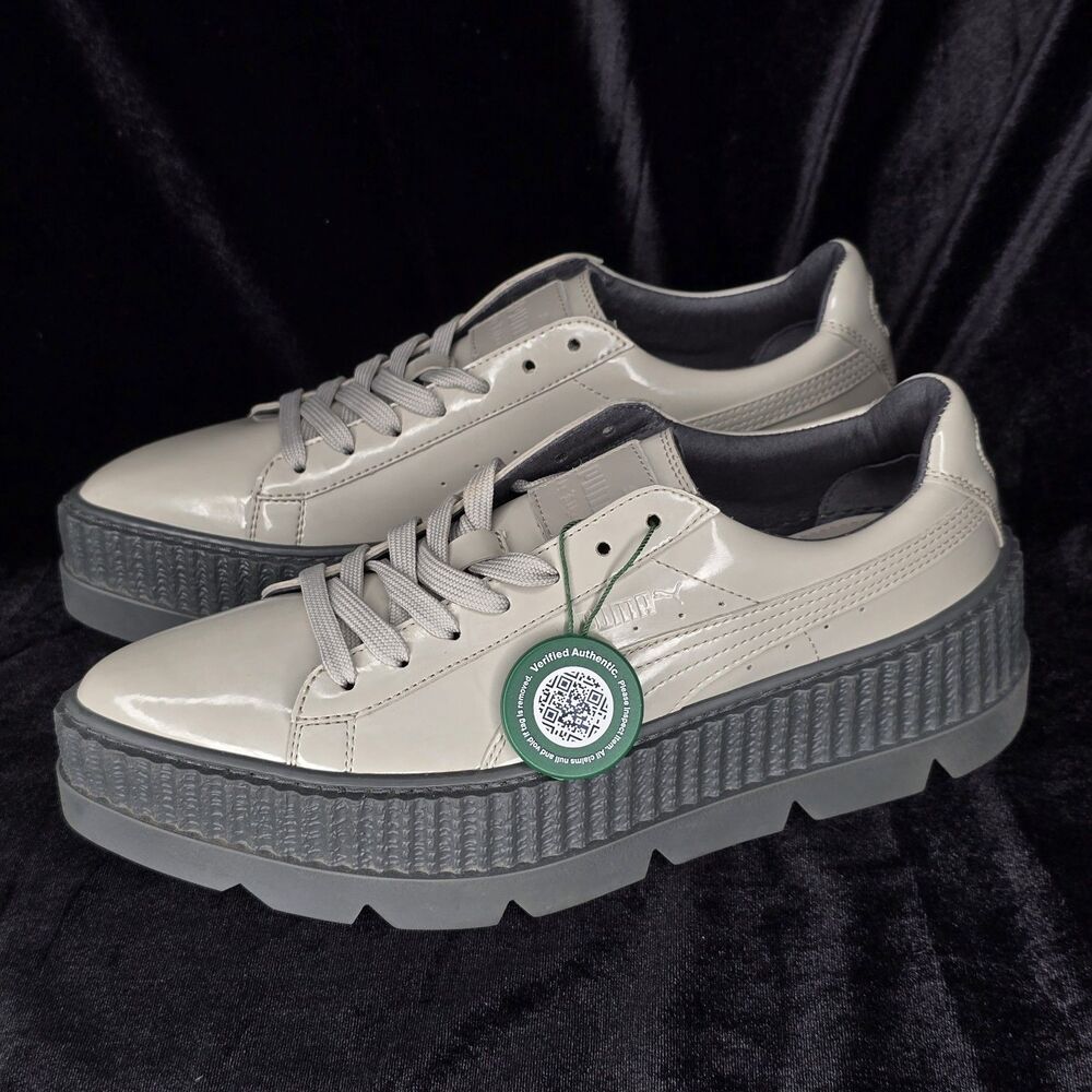 Puma Fenty by Rihanna Pointy Creeper Patent Dove 36627002 Women's Size 8 24.5cm